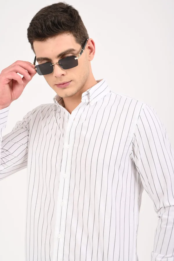 White_Cotton_Relaxed_Fit_Striped_Shirt_For_Men