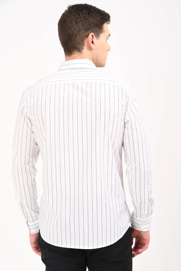 White_Cotton_Relaxed_Fit_Striped_Shirt_For_Men