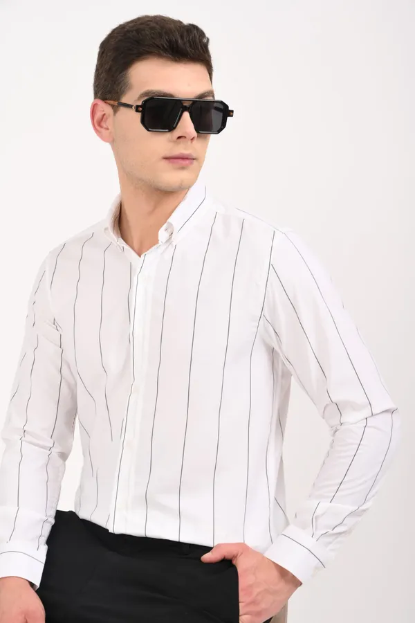 White_Cotton_Relaxed_Fit_Striped_Shirt_For_Men