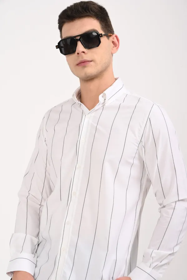 White_Cotton_Relaxed_Fit_Striped_Shirt_For_Men