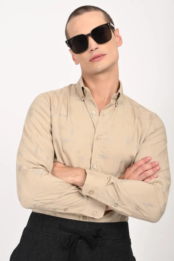 Cream_Cotton_Regular_Shirts_For_Men