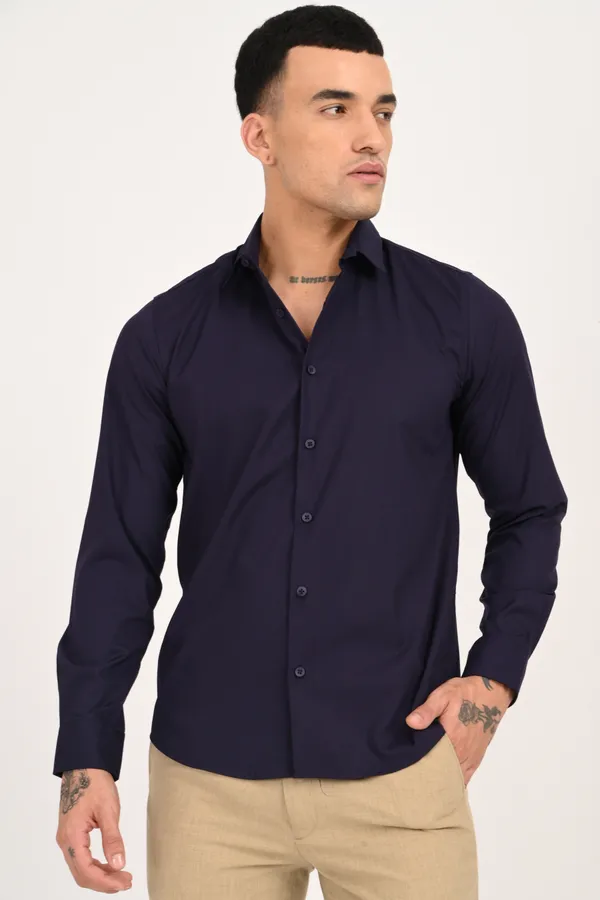 Bluish_Purple_Plain_Full_Sleeve_Shirt
