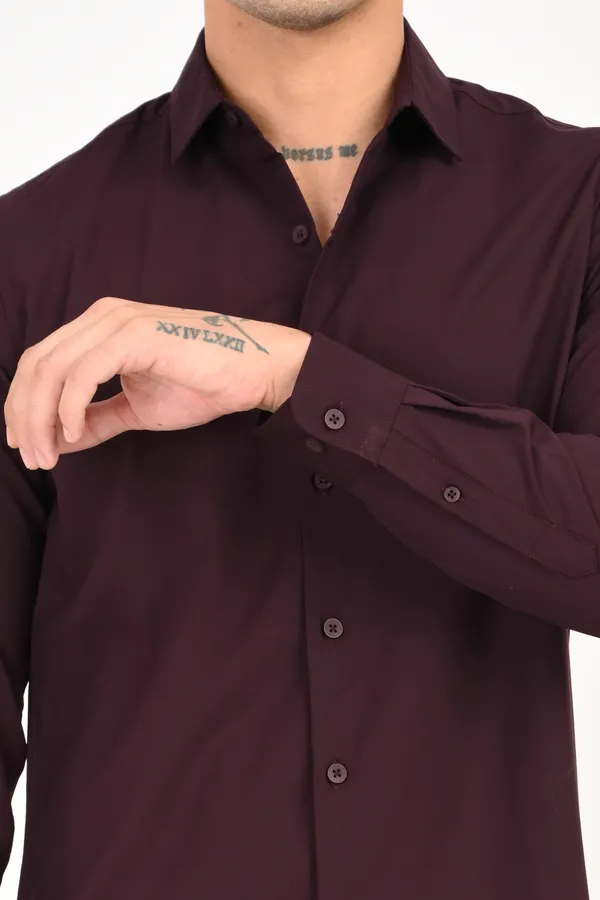 Woody_Brown_Plain_Full_Sleeve_Shirt