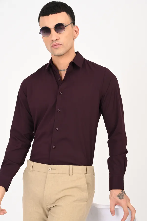 Woody_Brown_Plain_Full_Sleeve_Shirt