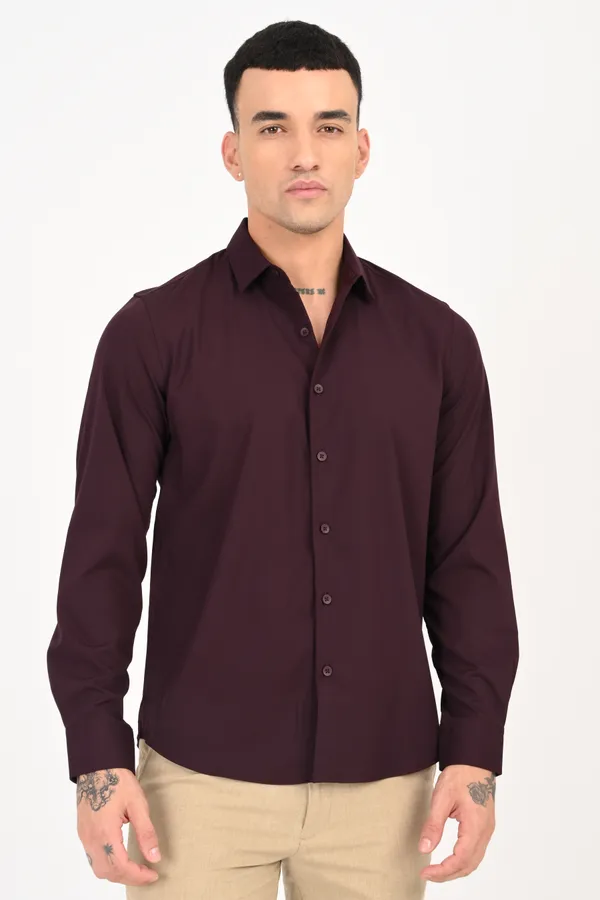 Woody_Brown_Plain_Full_Sleeve_Shirt