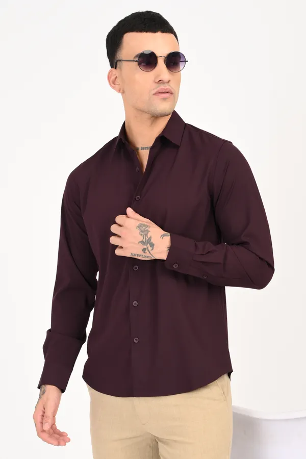 Woody_Brown_Plain_Full_Sleeve_Shirt