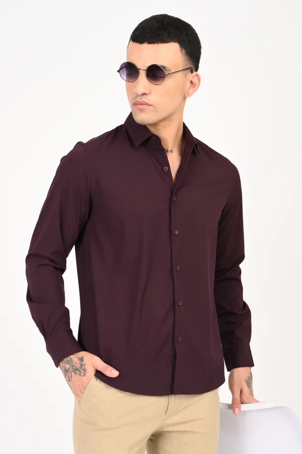 Woody_Brown_Plain_Full_Sleeve_Shirt