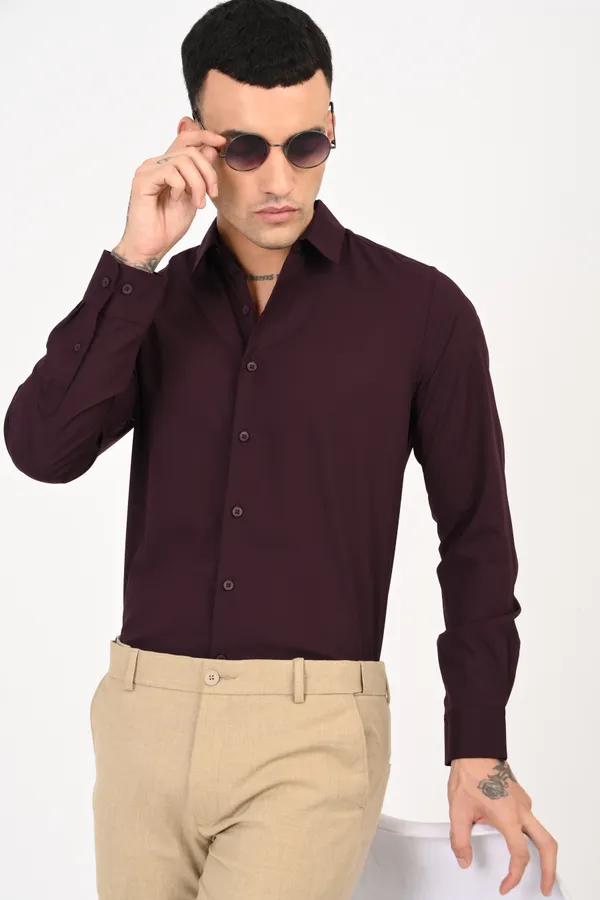 Woody_Brown_Plain_Full_Sleeve_Shirt