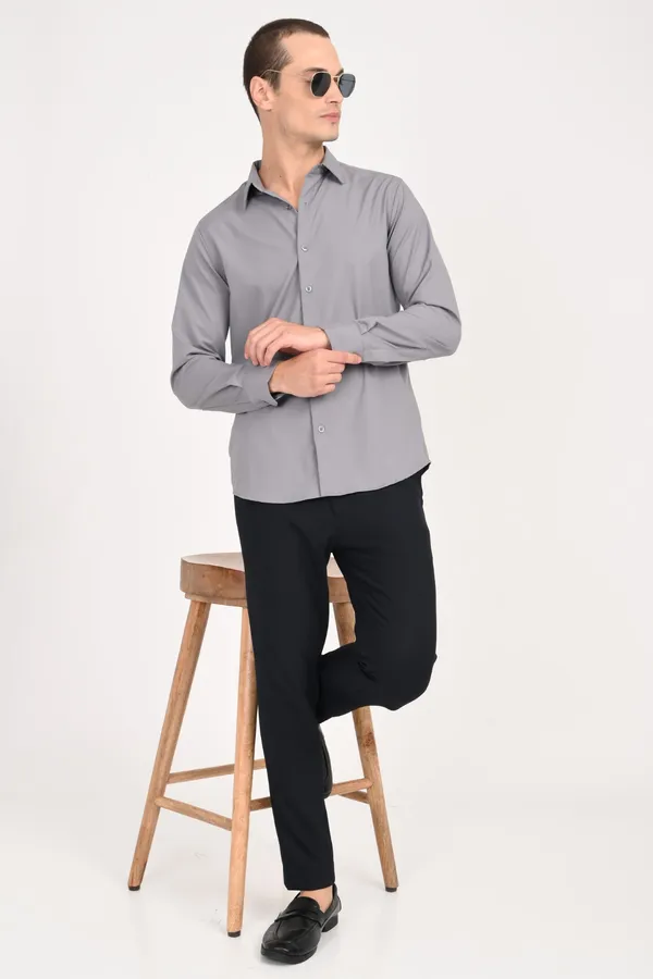 Grey_Cotton_Regular_Shirts_For_Men