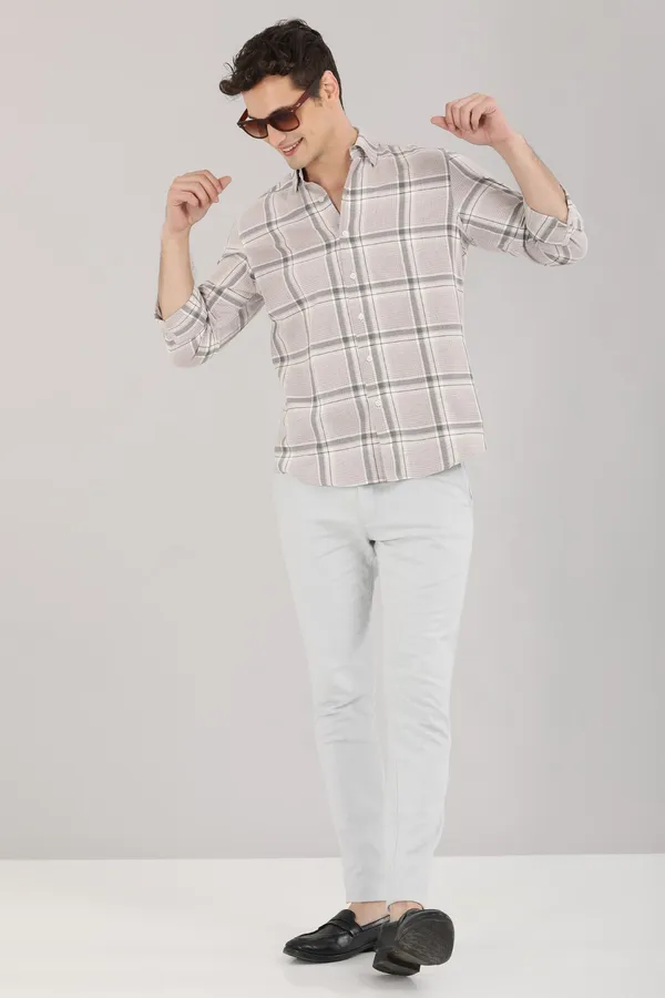 Beige_And_Grey_Plaid_Pattern_Full_Sleeve_Shirt