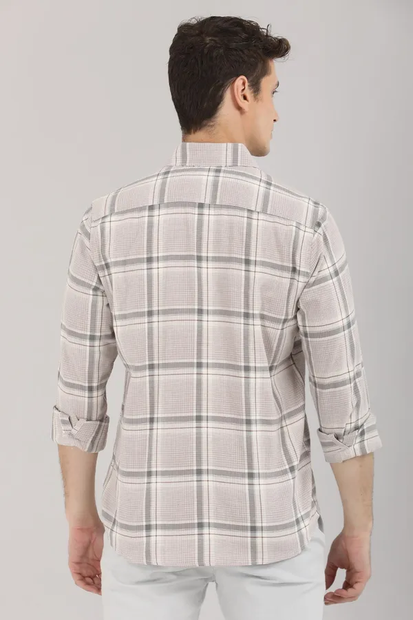 Beige_And_Grey_Plaid_Pattern_Full_Sleeve_Shirt
