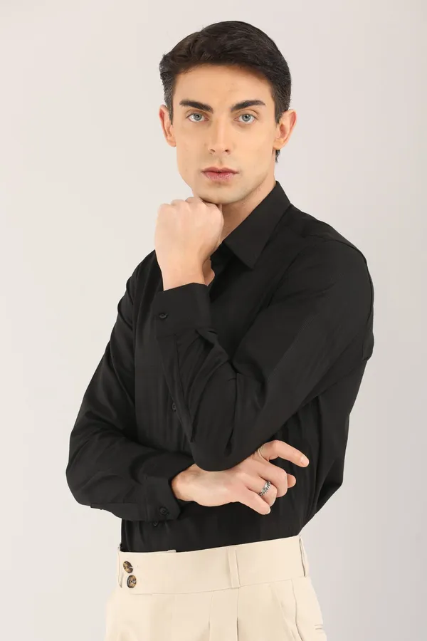Black_Self_Design_Full_Sleeve_Shirt