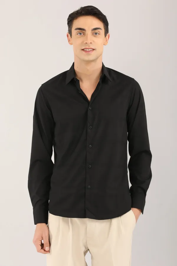Black_Self_Design_Full_Sleeve_Shirt
