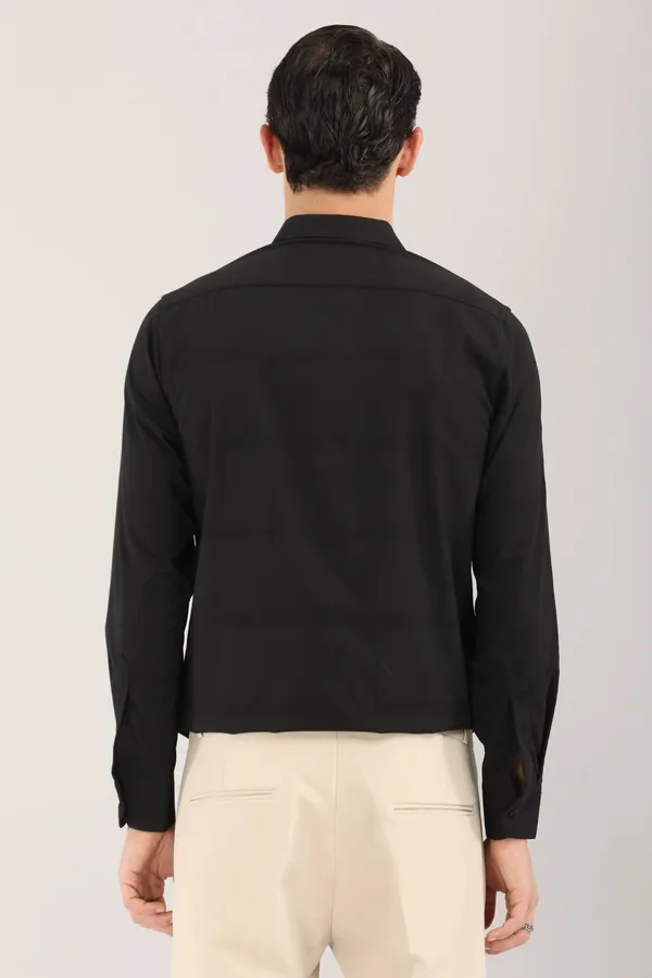 Black_Self_Design_Full_Sleeve_Shirt