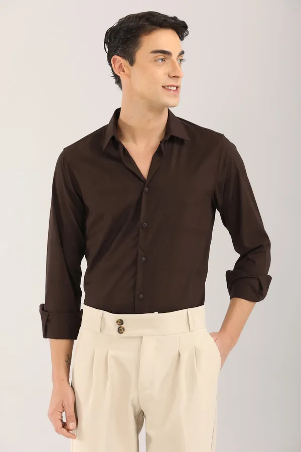Brown_Plain_Satin_Self_Design_Full_Sleeve_Shirt