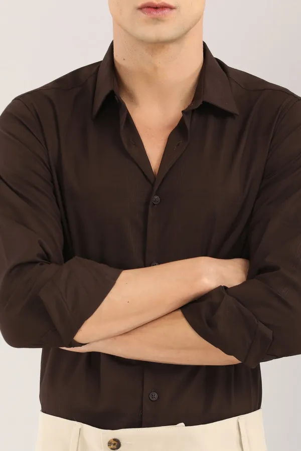 Brown_Plain_Satin_Self_Design_Full_Sleeve_Shirt
