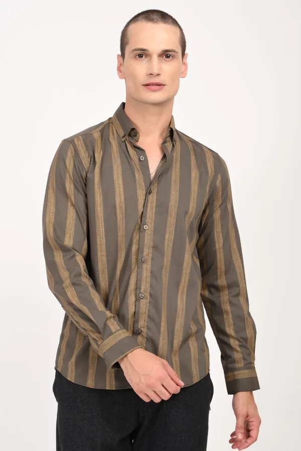 Brown_Cotton_Regular_Shirts_For_Men