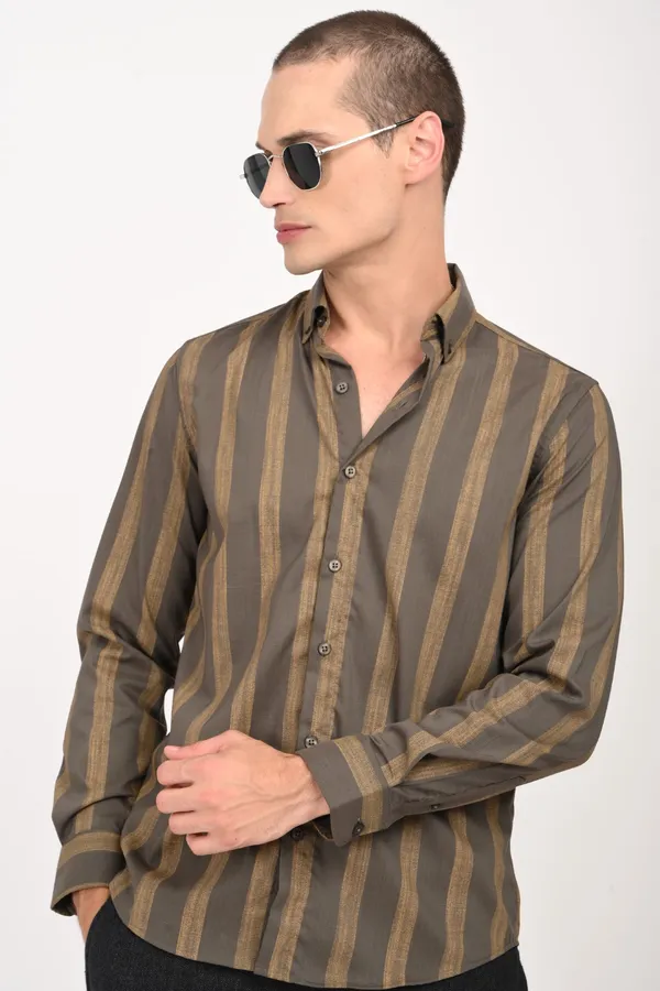 Brown_Cotton_Regular_Shirts_For_Men
