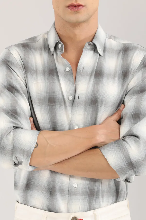 Grey_And_White_Plaid_Pattern_Checks_Full_Sleeve_Shirt