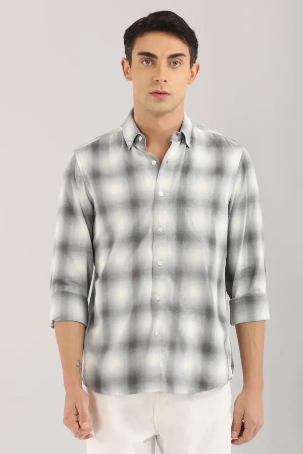 Grey_And_White_Plaid_Pattern_Checks_Full_Sleeve_Shirt