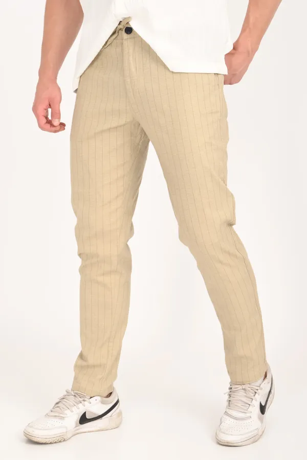 Light_Beige_Cotton_Regular_Trouser_For_Men