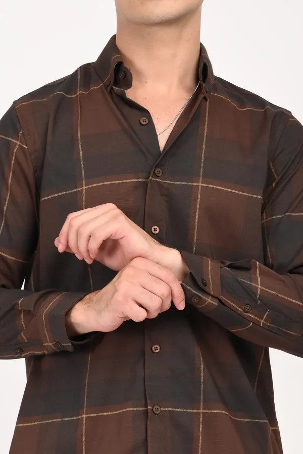 Brown_Cotton_Regular_Shirts_For_Men
