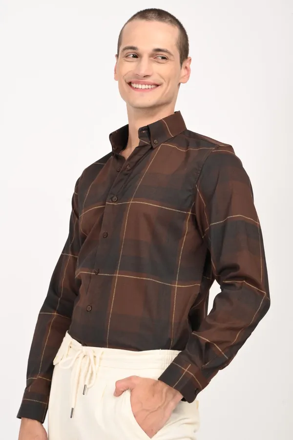 Brown_Cotton_Regular_Shirts_For_Men