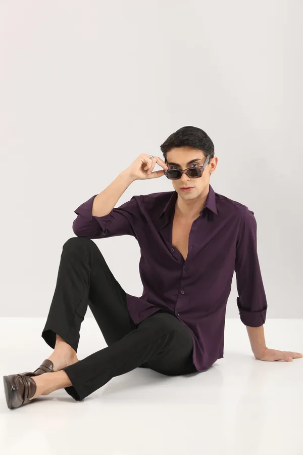 Violet_&_Purple_Stain_Stylish_&_Comfortable_Casual_Shirt