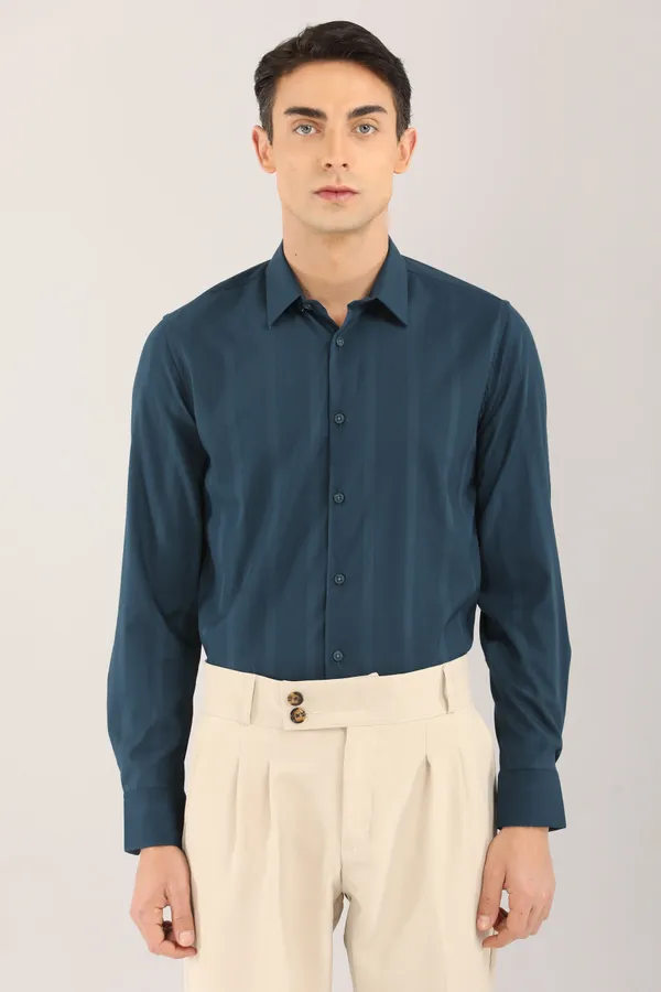 Dark_Blue_Satin_Plain_Solid_Premium_Glossy_Finish_Slim_Fit_Full_Sleeve_Casual_&_Party_Wear_Elegant_Shirt