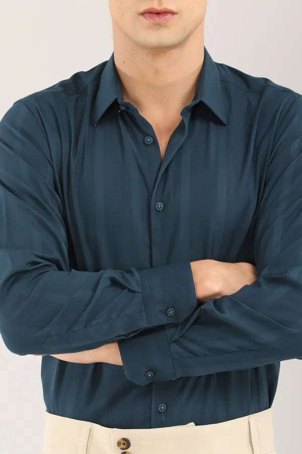 Dark_Blue_Satin_Plain_Solid_Premium_Glossy_Finish_Slim_Fit_Full_Sleeve_Casual_&_Party_Wear_Elegant_Shirt