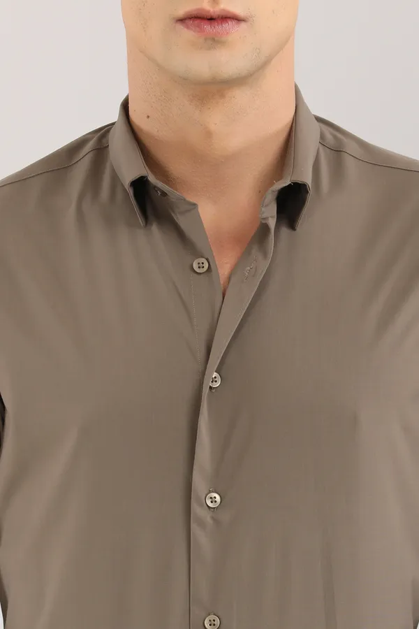 Light_Brown_Satin_Plain_Solid_Premium_Glossy_Finish_Slim_Fit_Full_Sleeve_Casual_&_Party_Wear_Elegant_Shirt