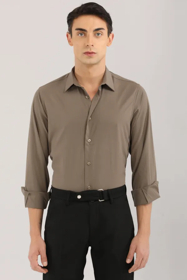 Light_Brown_Satin_Plain_Solid_Premium_Glossy_Finish_Slim_Fit_Full_Sleeve_Casual_&_Party_Wear_Elegant_Shirt