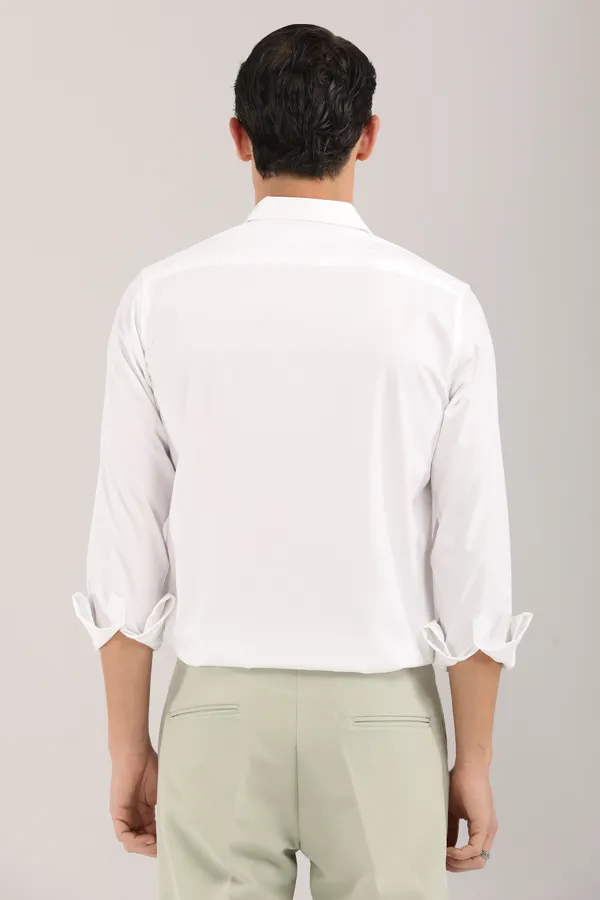White_Premium_Creamy_Pastel_Casual_&_Formal_Slim_Fit_Full_Sleeve_Cotton_Shirt