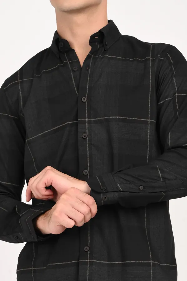 Black_Cotton_Regular_Shirts_For_Men