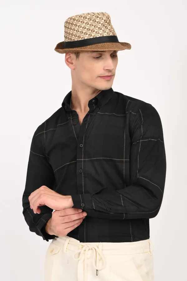 Black_Cotton_Regular_Shirts_For_Men