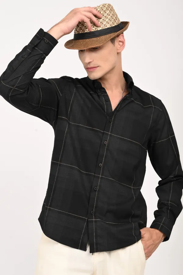 Black_Cotton_Regular_Shirts_For_Men