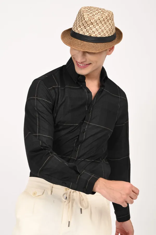 Black_Cotton_Regular_Shirts_For_Men