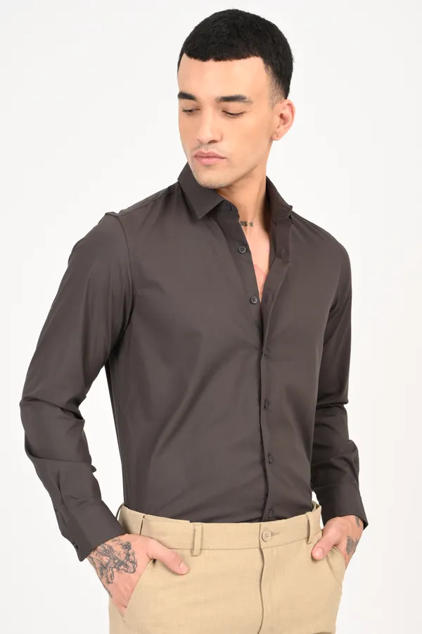 Woody_Brown_Plain_Full_Sleeve_Shirt
