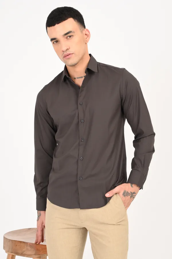 Woody_Brown_Plain_Full_Sleeve_Shirt