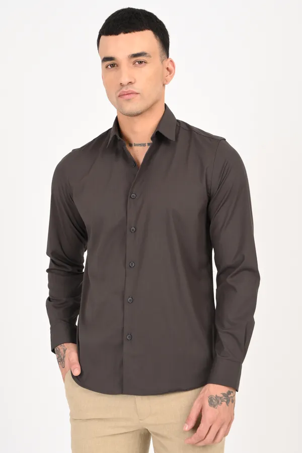 Woody_Brown_Plain_Full_Sleeve_Shirt
