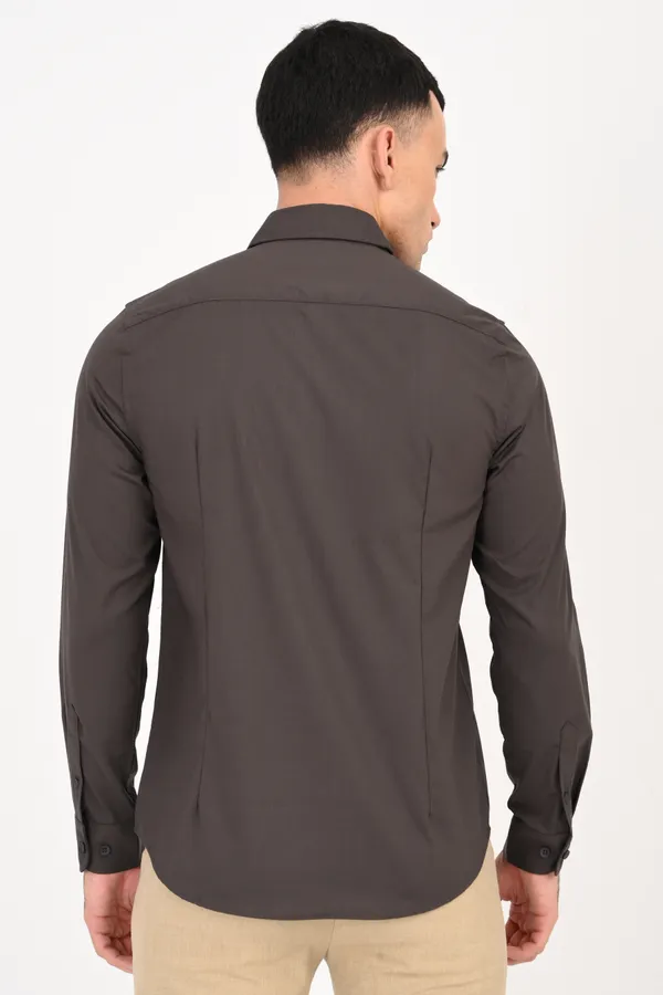 Woody_Brown_Plain_Full_Sleeve_Shirt