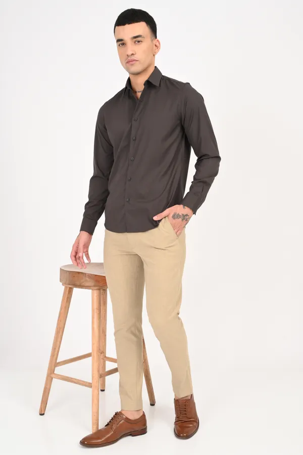 Woody_Brown_Plain_Full_Sleeve_Shirt