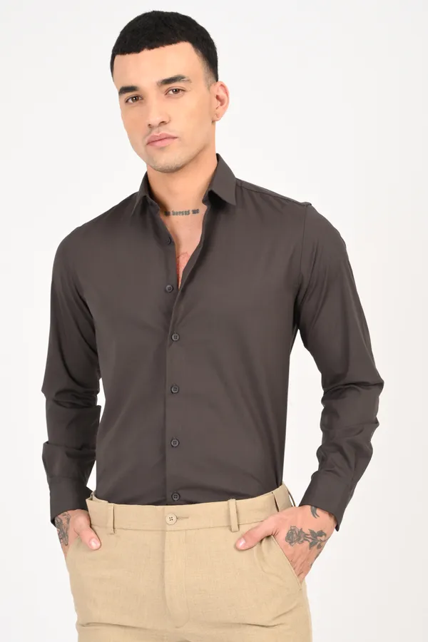 Woody_Brown_Plain_Full_Sleeve_Shirt