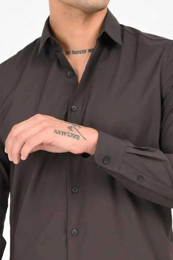 Woody_Brown_Plain_Full_Sleeve_Shirt