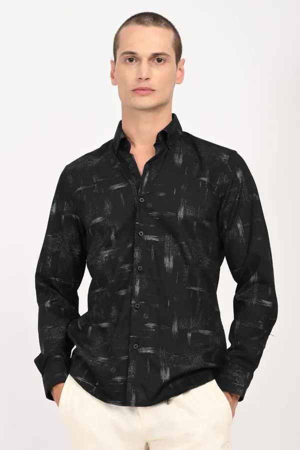 Black_Cotton_Regular_Shirts_For_Men