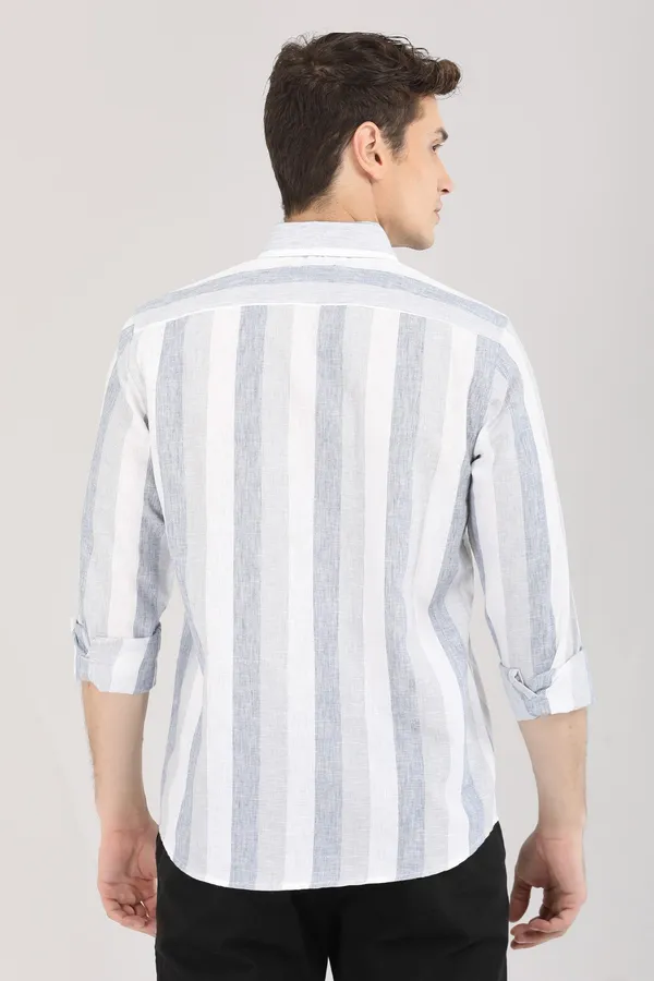 White_And_Blue_Stripes_Full_Sleeve_Shirt