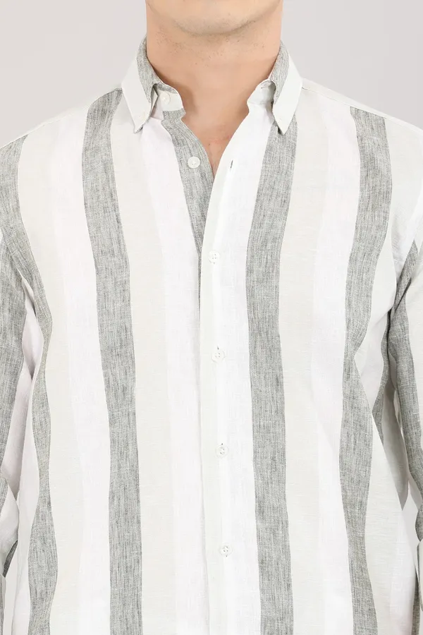 White_And_Soft_Grey_Stripes_Full_Sleeve_Shirt
