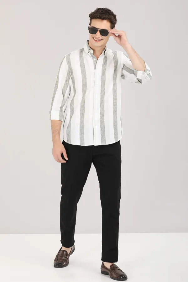 White_And_Soft_Grey_Stripes_Full_Sleeve_Shirt