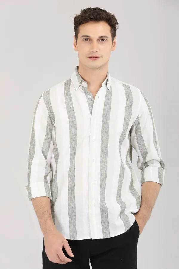 White_And_Soft_Grey_Stripes_Full_Sleeve_Shirt