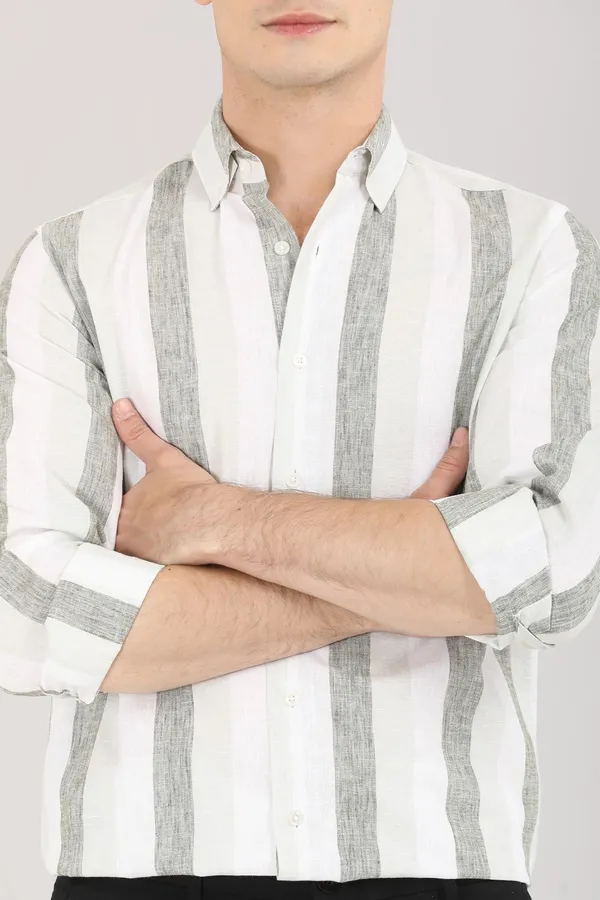White_And_Soft_Grey_Stripes_Full_Sleeve_Shirt